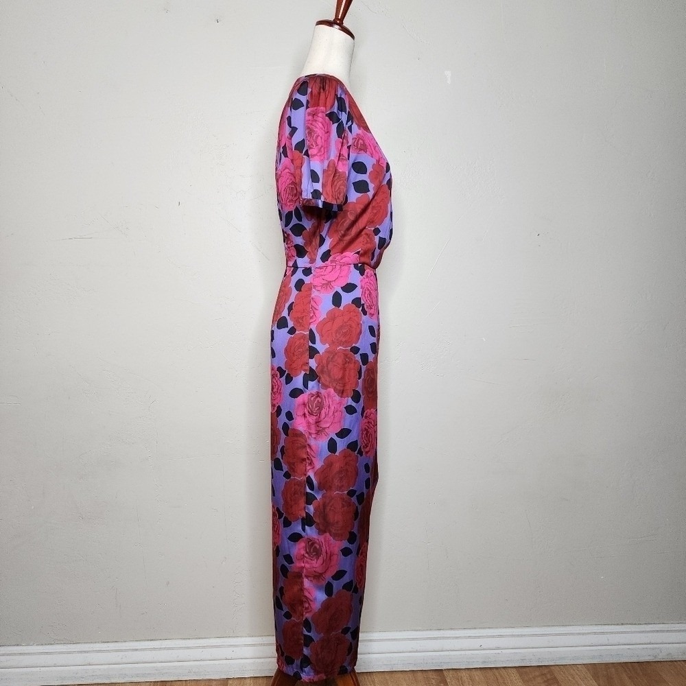NWT PAIGE Manuela Floral Midi Faux Wrap Dress Size Small - Picture 6 of 15